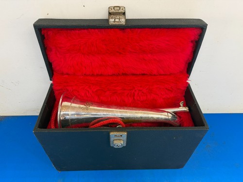 British army bugle silver - army,